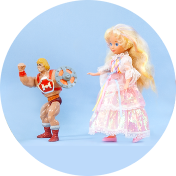 Toy figures He-Man and Lady Lovely Locks